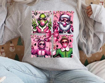 Christmas bubblegum sweatshirts