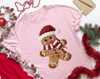 knitted-look Gingerbread tshirt