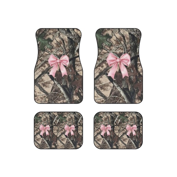 Pink Bow Camo Car Mats | Car Mats