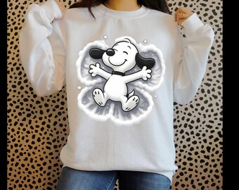 Cozy Snow Angel Pup Sweatshirt