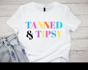 Tanned & Tipsy Summer Vacation Graphic Tee