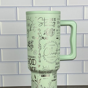 40oz Simple Modern Trek Tumbler Christian Inspired Tumbler Cup, Laser Engraved Gift for Her, Mothers Day Gift