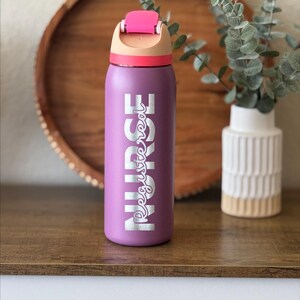 Custom Nurse Owala Bottle | Stethoscope Heart Engraved RN Name Gift for Nurses image 3
