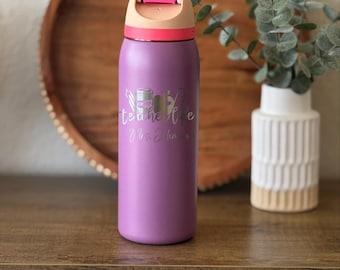 Teacher Owala Bottle Engraved Name | Custom Personalized Classroom Gift 24oz 32oz 40oz