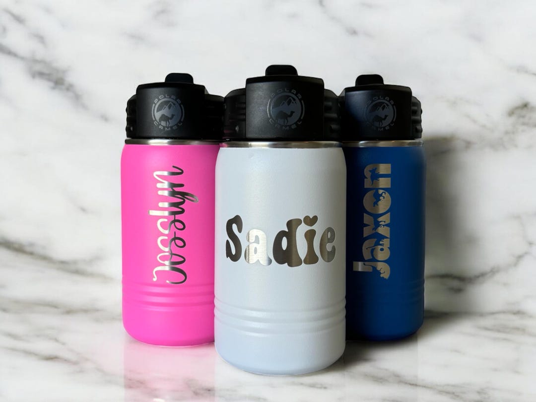 Personalized Kids Water Bottle, 12oz Laser Engraved Name - Etsy