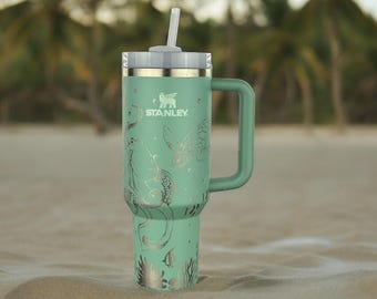 Engraved Stanley Tumbler | Sea Creature Octopus 360 Wrap 30oz 40oz