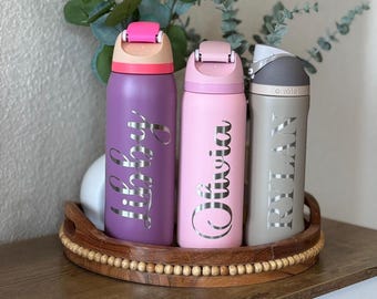 Botella de agua Owala personalizada / Nombre grabado a medida FreeSip 24 oz 32 oz 40 oz Regalo