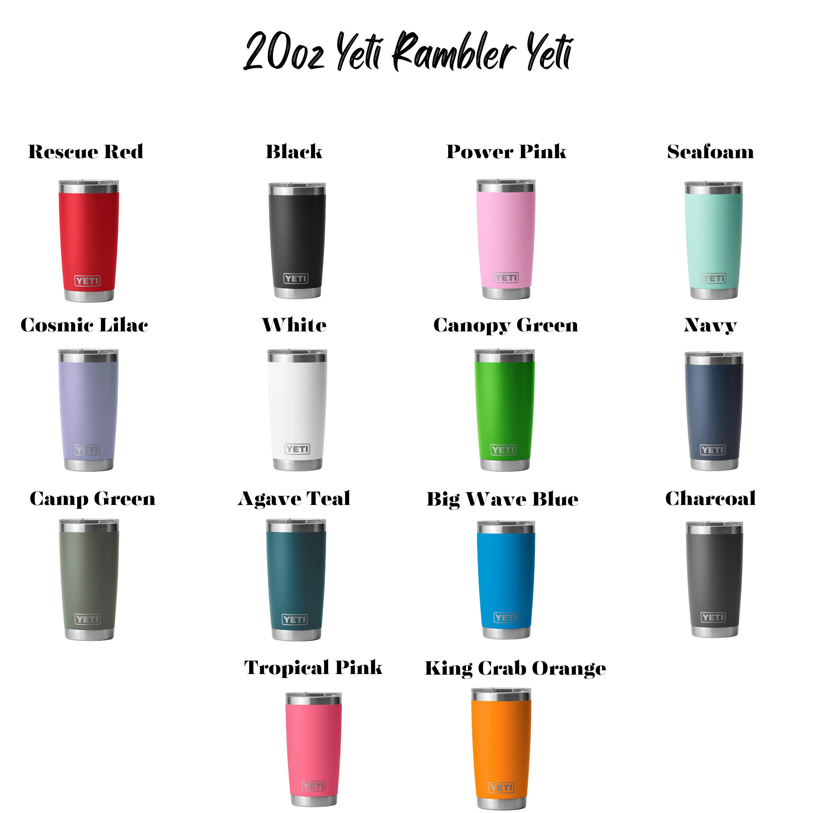 Personalized 20oz Yeti Tumbler – Custom Laser Engraved Stainless