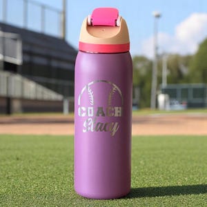 Coach Owala Water Bottle | Personalized Engraved Sports Gift Custom Name 24oz 32oz 40oz image 2