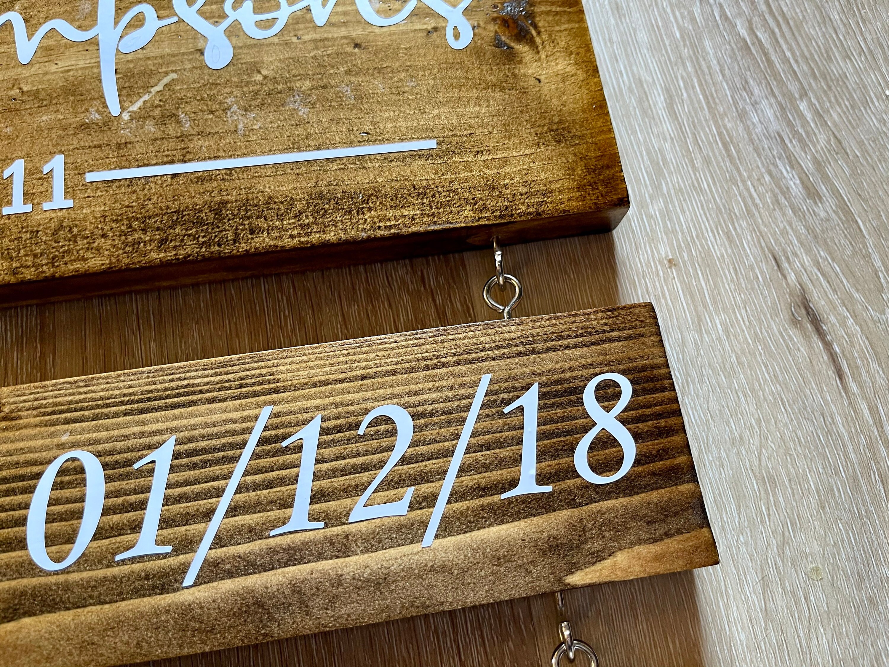 Personalized Family Name Sign, Custom Wood Established Sign With Kids ...
