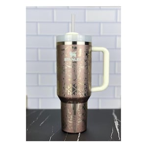 Engraved Stanley Cup With Western Aztec 360 Wrap Design, Laser Engraved Gift for Her Stanley TikTok Cup