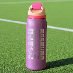 Coach Owala Water Bottle | Personalized Engraved Sports Gift Custom Name 24oz 32oz 40oz image 1