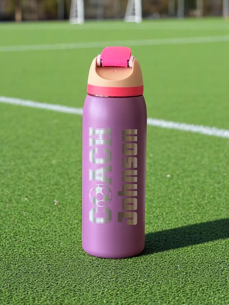 Coach Owala Water Bottle | Personalized Engraved Sports Gift Custom Name 24oz 32oz 40oz image 1