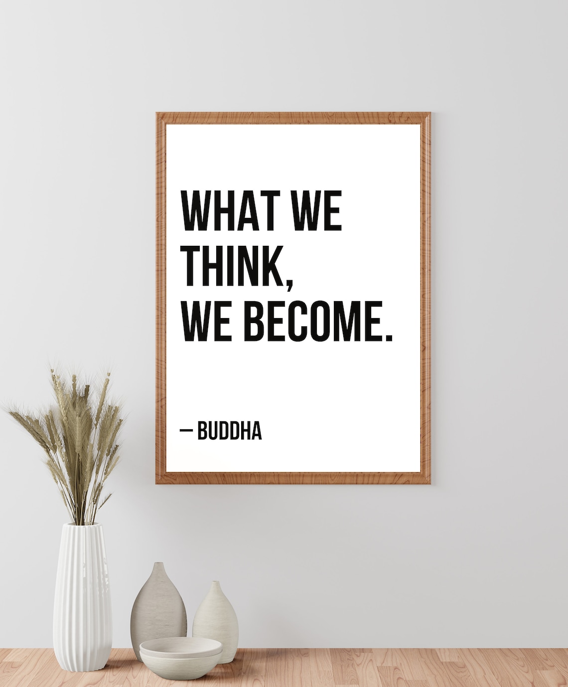 What we think we become inspirational quote poster digital | Etsy