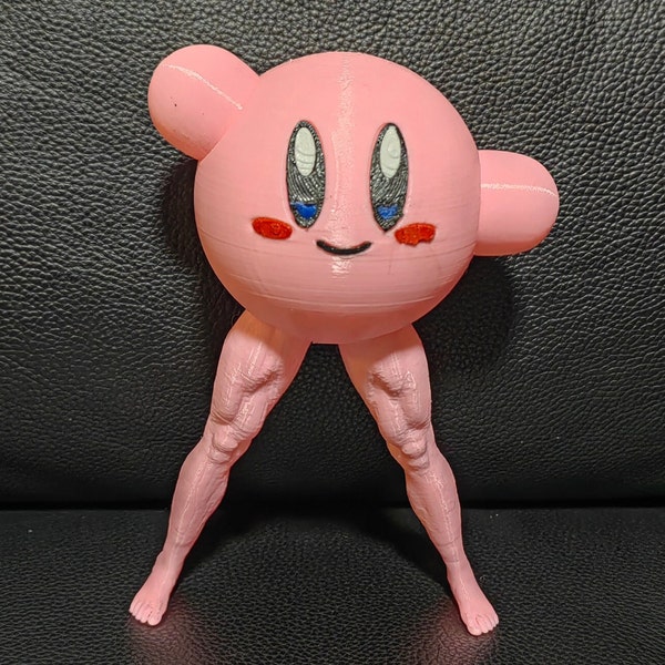 Kirby With Muscular Legs 3D Printed Figurine