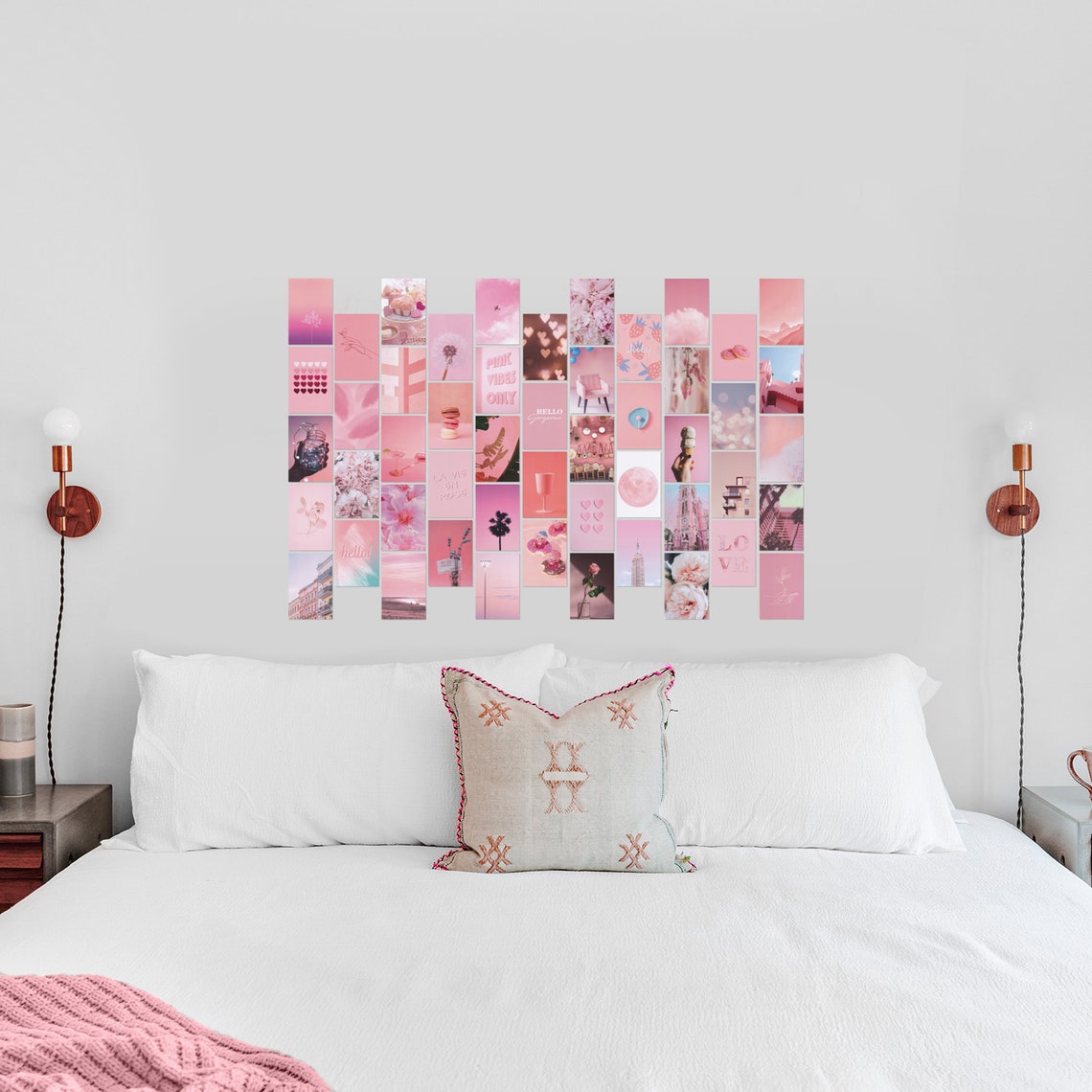Pink Room Decor Aesthetic Set includes 50 4x6 pink posters | Etsy
