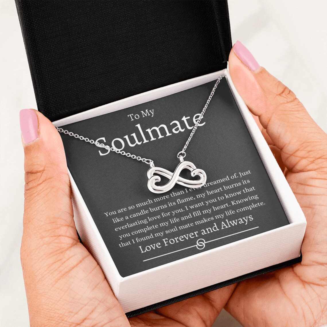 Soulmate Necklace Gift For Her To My Soulmate Necklace Love Etsy