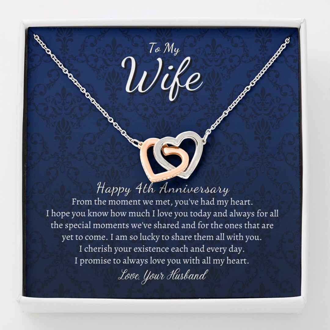 4 Year Anniversary Gift Four Year Anniversary Gift For Wife - Etsy