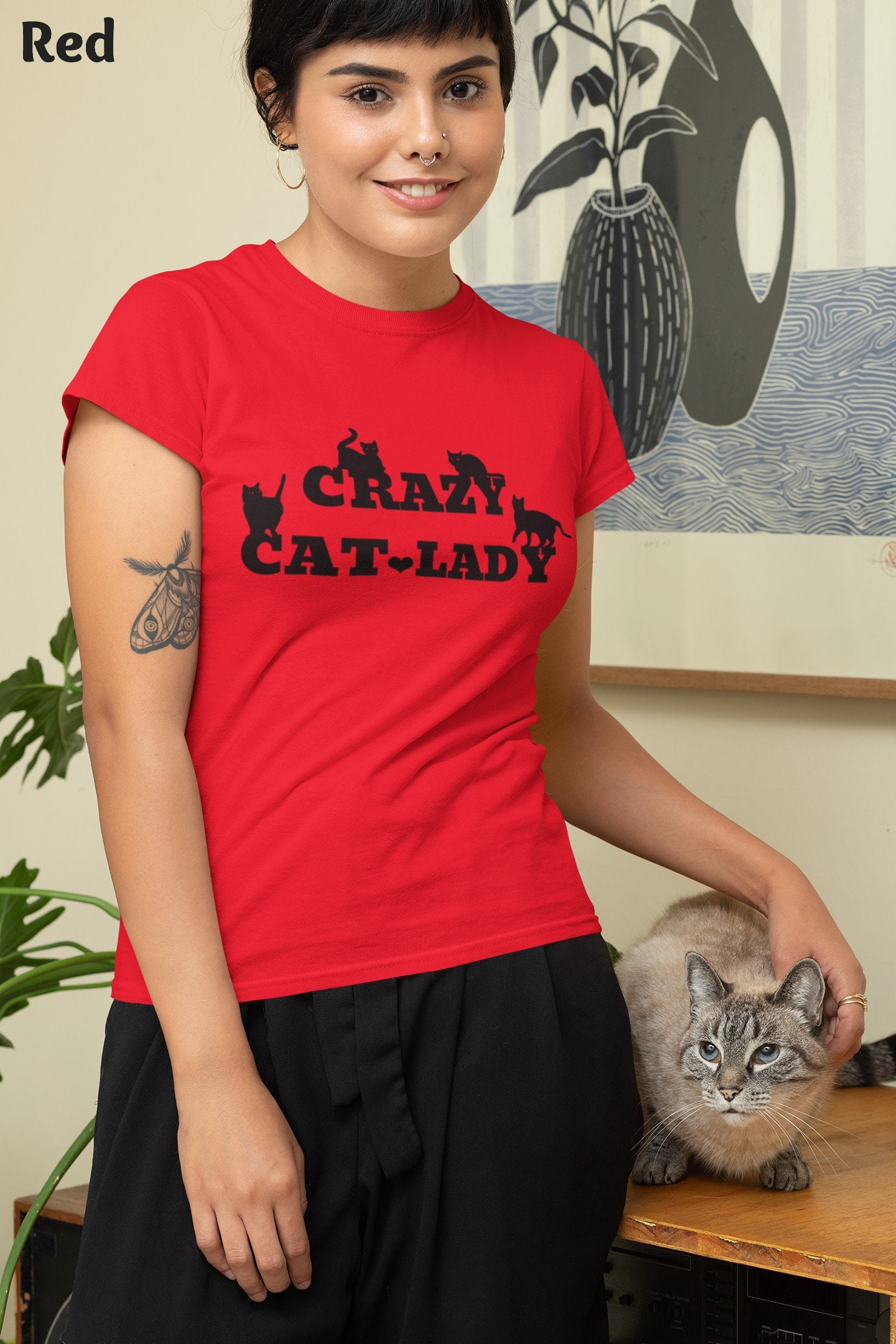 Crazy Cat Lady Shirt, Cute Cat Shirt, Cat Mom Shirt, Cat Lovers Shirt