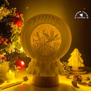Dragonfly Pop-Up Template, Globe Pop-Up SVG for Cricut Projects, 3D Papercut Light Box Sliceform, DIY Globe Night Light