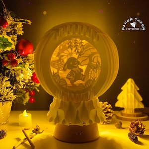 Modèle pop-up de Pâques, SVG pop-up globe pour projets Cricut, découpe de papier 3D en forme de tranche de boîte à lumière, veilleuse globe bricolage