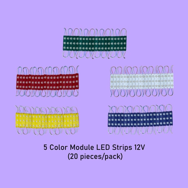 Combo 5 module LED strips 12V (20 pieces/pack) for paper cut light box and shadow box - DIY material - handmade material