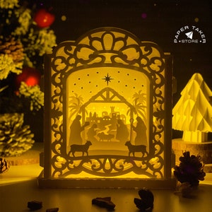 Joyeux Noël 2 modèle svg pop-up, Noël pop-up svg pour projets cricut, papier découpé en forme de tranche, sphère pop up DIY