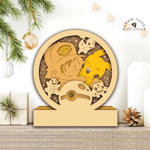 Plantilla SVG emergente de Poke Ball, plantilla SVG emergente de Poke Ball Circle para proyectos de Cricut, caja de luz de corte de papel Sliceform, esfera emergente DIY