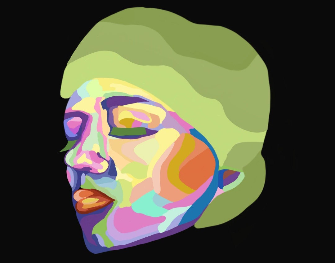 Custom Color Block Portrait - Etsy