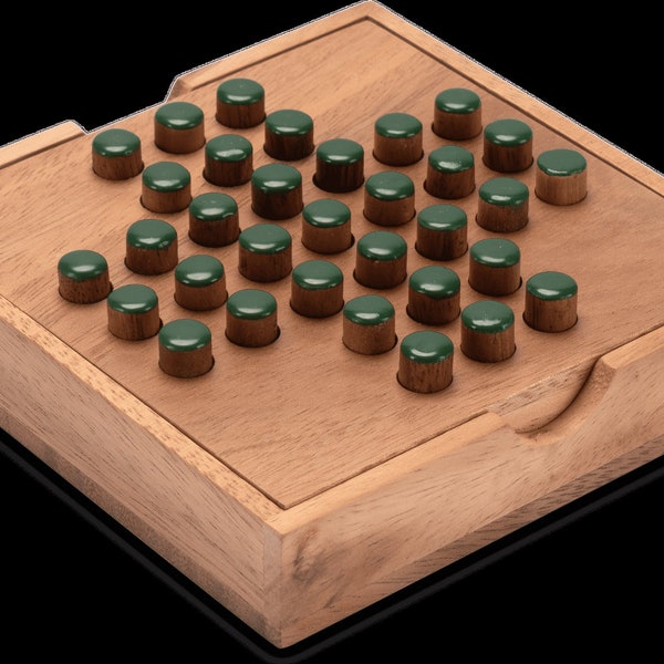 Taille du solitaire L - fiches vertes - terrain de jeu 13 x 13 cm - solitaire - jeu de puzzle