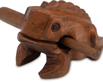 Frog Sound Frog Size 5 – 14cm Wooden Sound Animal | Handmade Musical/Percussion Instrument
