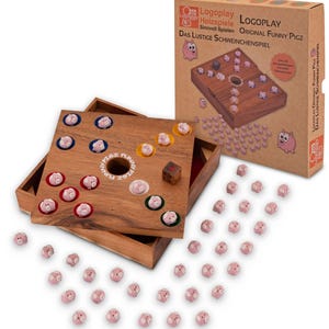Original Funny Pigz for 2 to 6 players - playing field 18 x 18 cm - incl. 60 pigs