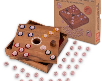 Original Funny Pigz for 2 to 6 players - playing field 18 x 18 cm - incl. 60 pigs