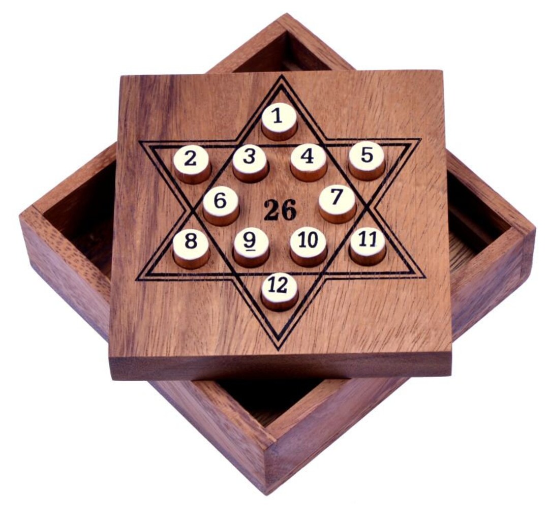 Star 26 - Math Game - Number Game - Wooden Puzzle Game - Etsy