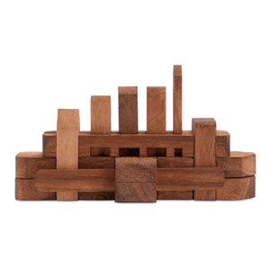 Ship Size S - Ship - 3D Puzzle - Puzzle game with 16 wooden building blocks