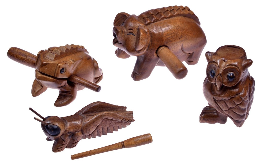 Set of 4 Musical Animal Sounds (frog, Pig, Cicada, Owl) - Musical ...