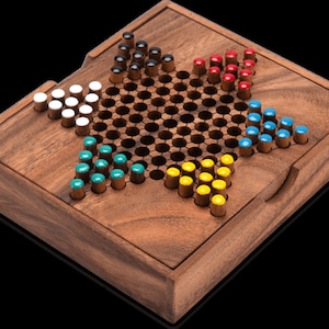 Halma size S for 2 to 6 players - playing field 17 x 15 cm - 6 x 10 game pieces