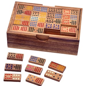 Domino Double 15 para 2 a 6 jogadores - jogo de tabuleiro com 136 peças