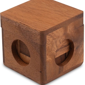 Soma Cube Size M - 7 cm edge length - 3D puzzle - brain teaser in a wooden box