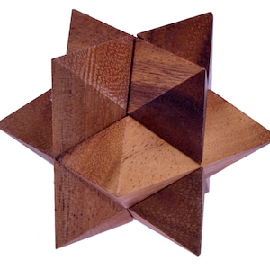 Star size M - 7 cm - Star - 3D Puzzle - Wooden Puzzle Game