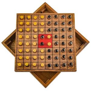 Turn the Stone for 2 players - Playing field 14 x 14 cm - Strategy game
