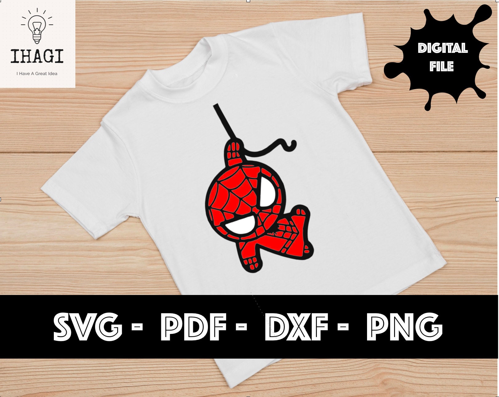 Hanging Spiderman SVG spider svg png pdf dxf | Etsy