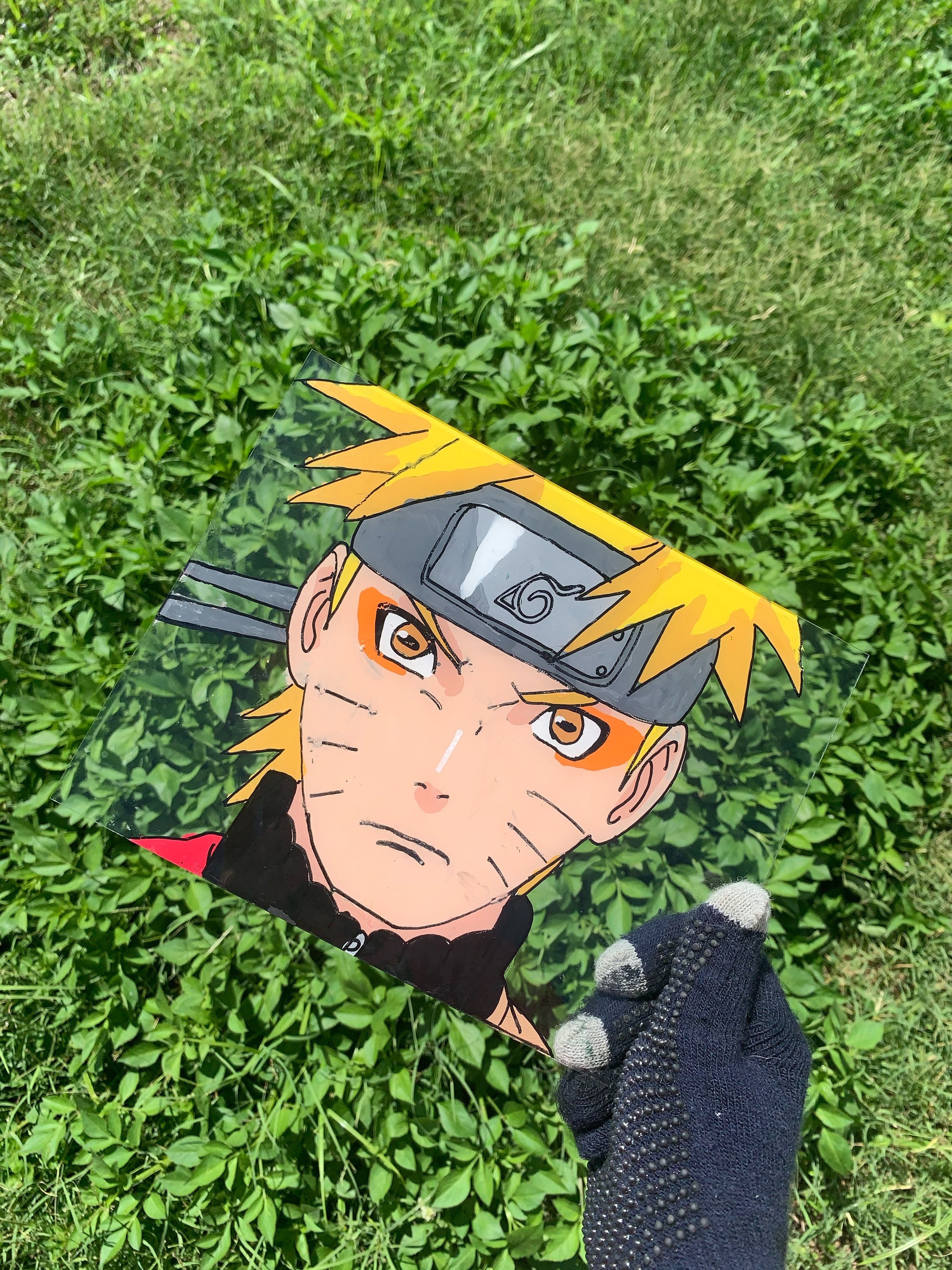 Naruto Glass painting anime handmade original wall decor 5x7 | Etsy