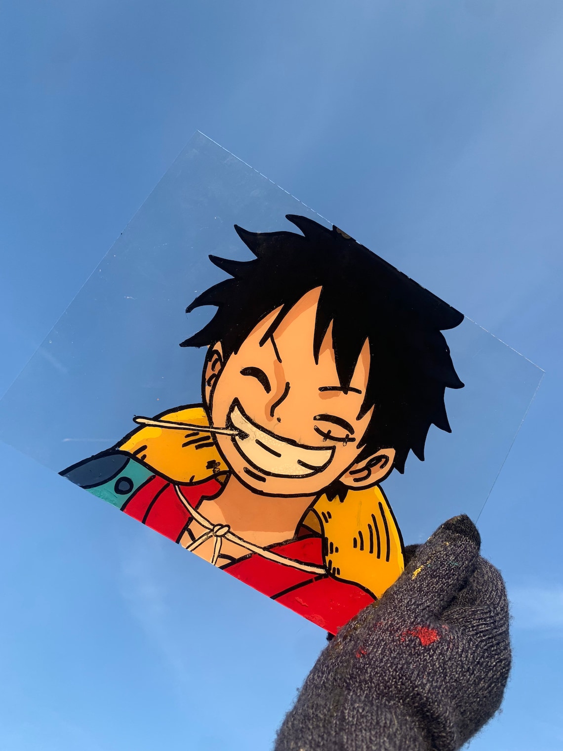 Monkey D Luffy wall decor One piece fan gift fanart 5x7 Etsy
