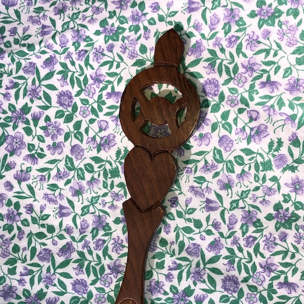 Hand carved Goddess spoon