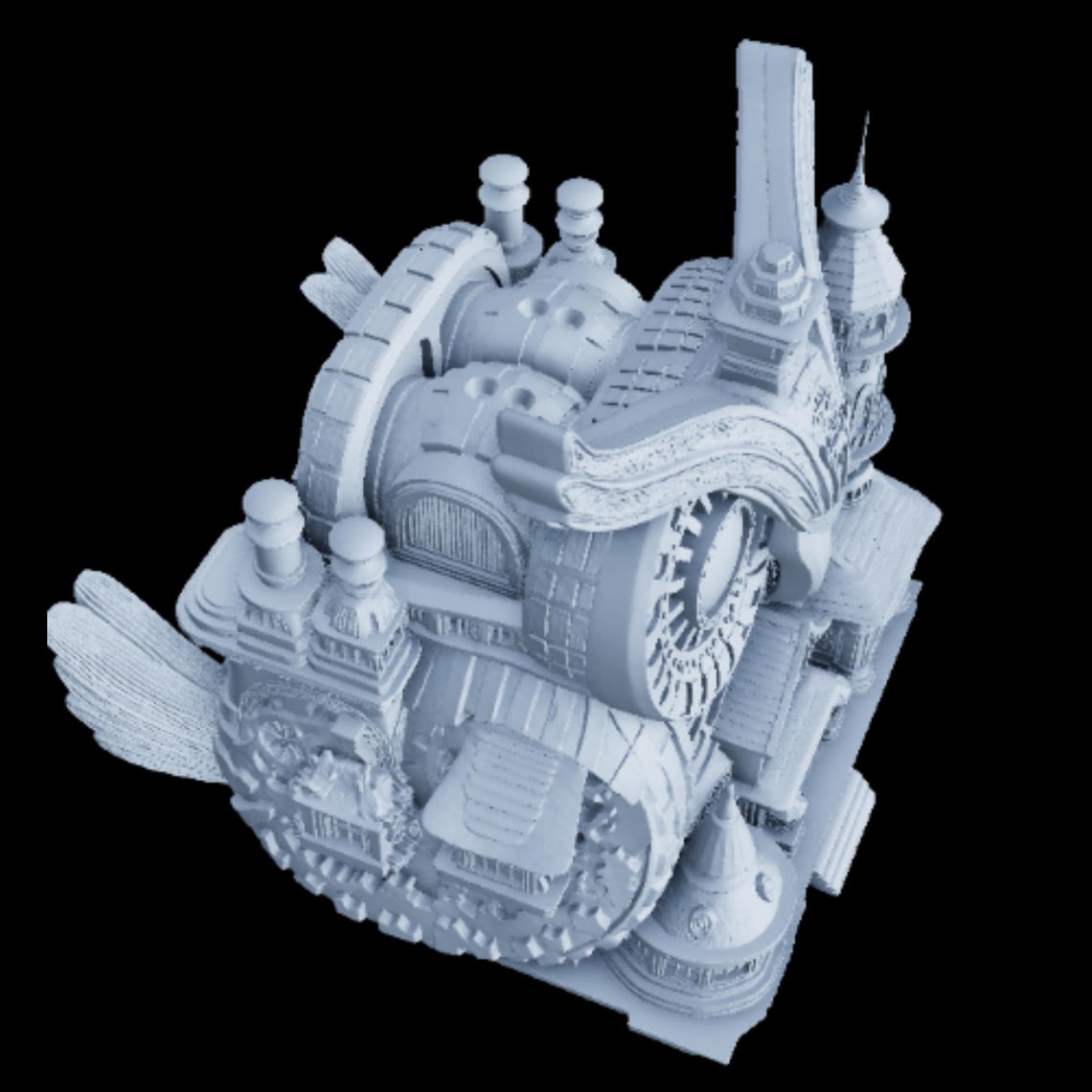 Steampunk Owl House STL File: Clockwork Automaton 3D Print Model ...