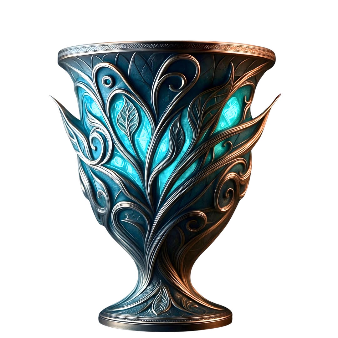 Elven Glow Goblet 3D Model STL | Fantasy Rune Chalice & Mystic Home ...