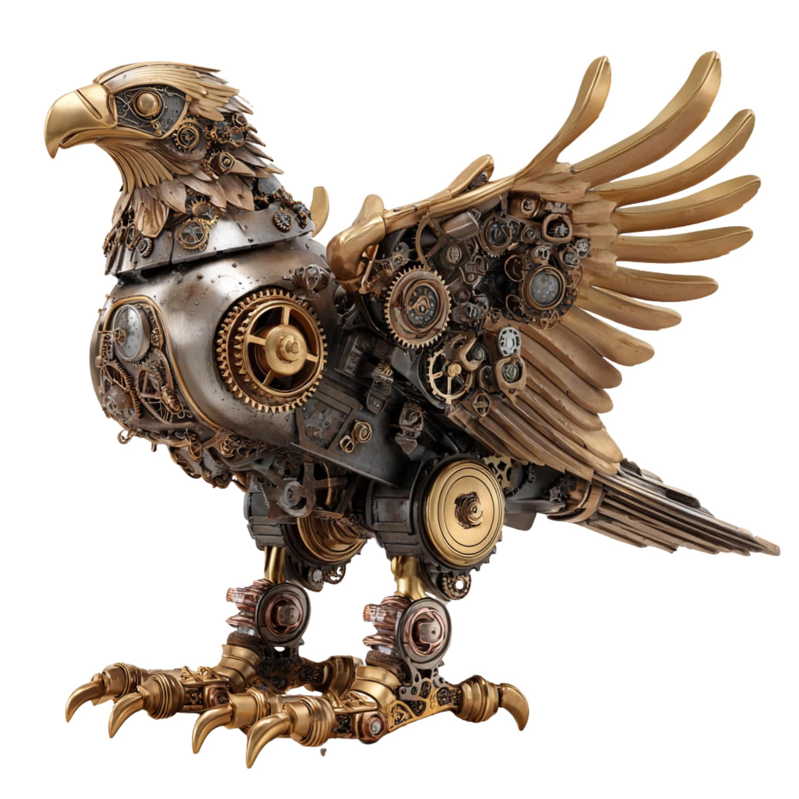 Steampunk Eagle STL: 3D Printable Mechanical Gear Statue (digital ...