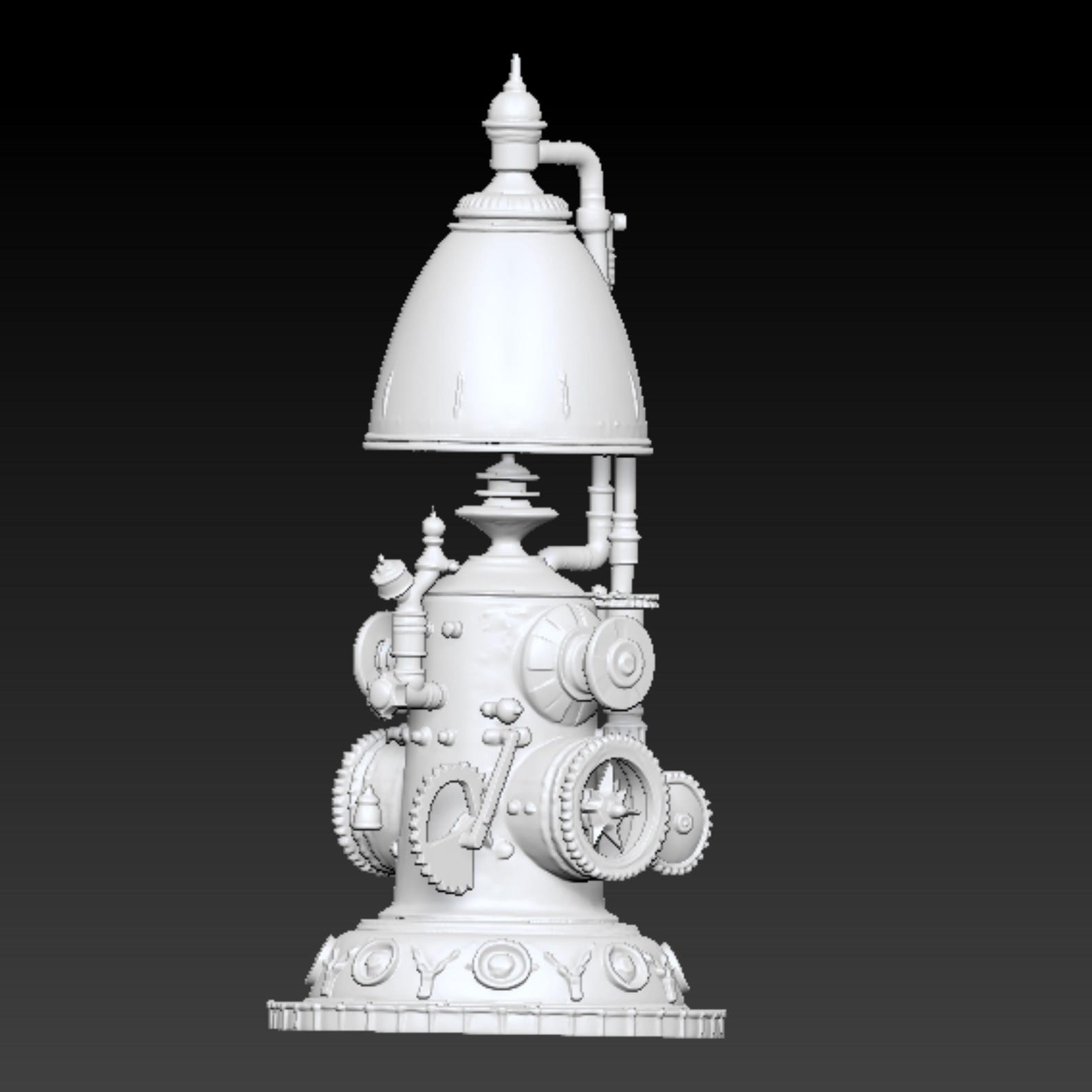 Steampunk Lamp STL: 3D Printable Mechanical Gear Design (digital ...