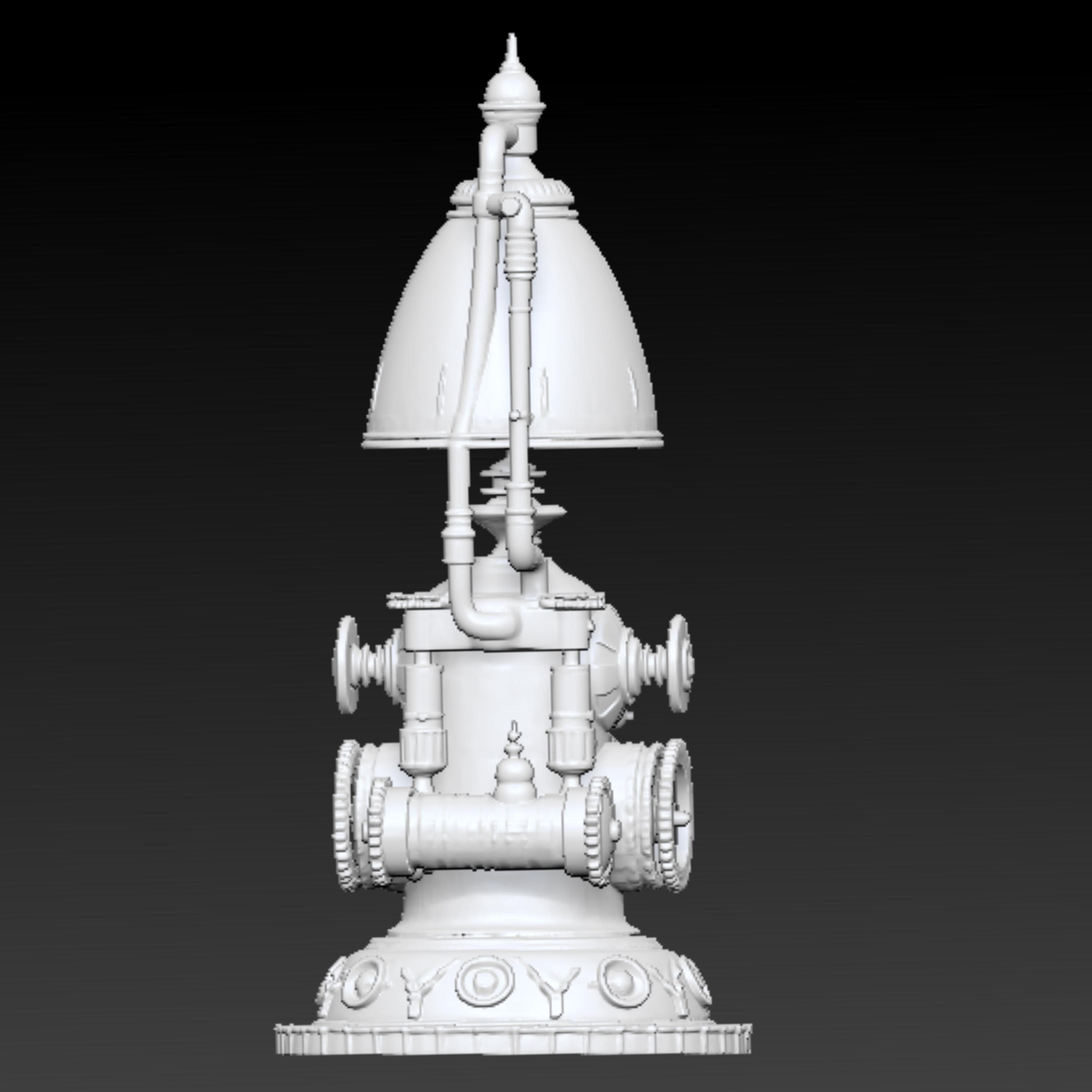 Steampunk Lamp STL: 3D Printable Mechanical Gear Design (digital ...